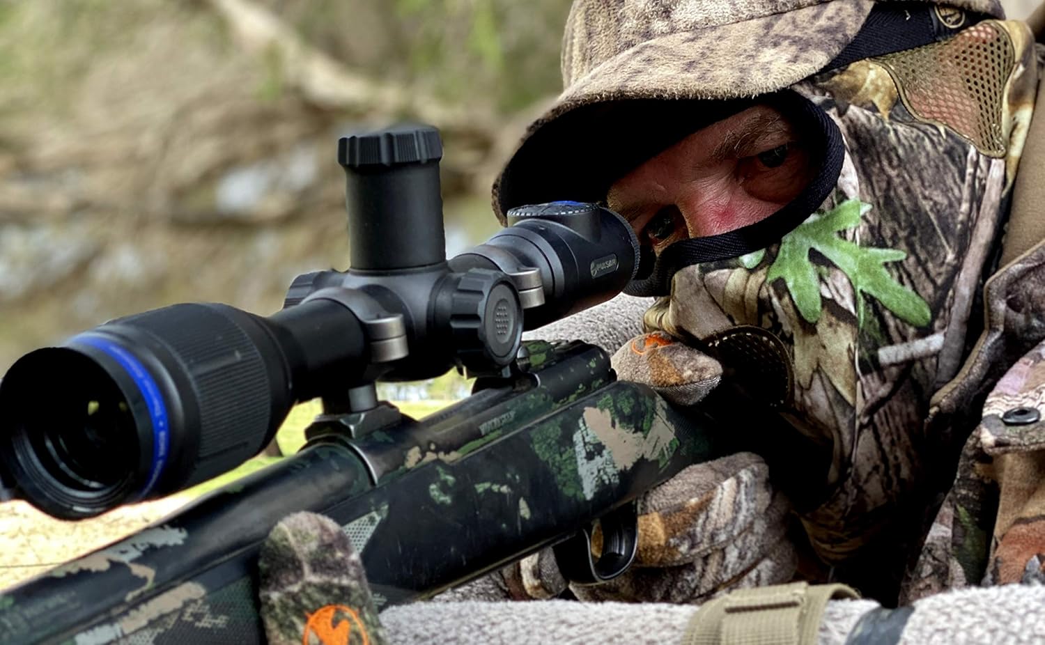 Down Under Outdoors Premium Camo Hunting Face Mask in Sheer Mesh or Fleece, Adjustable for Men, Women and Kids