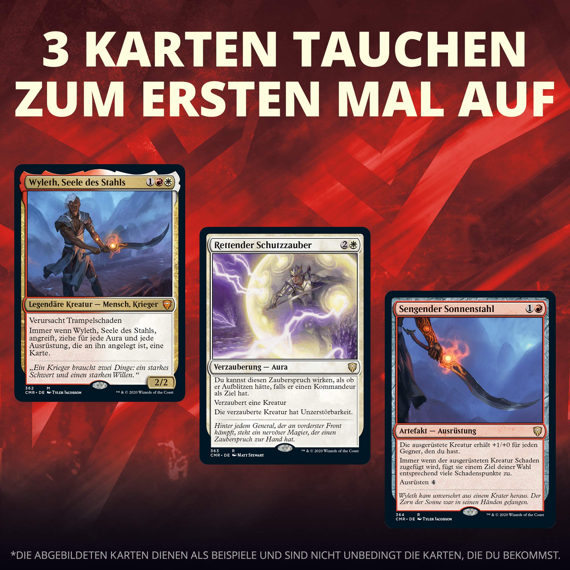 Magic The Gathering C78591000 Magic: The Gathering Commander Legend Commander-Deck - Przygotuj się do walki, gotowy deck z 100 kartkami, czerwono-biały