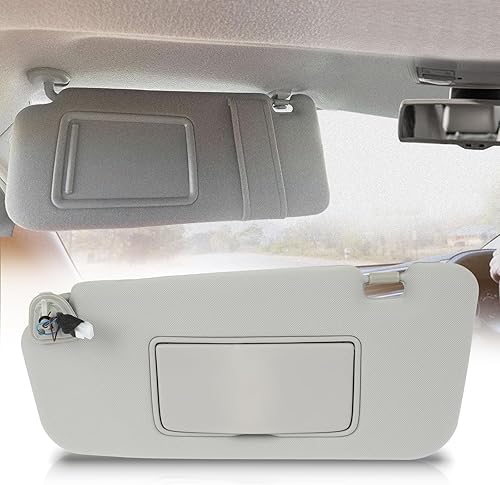 Miniatura 7 de SCITOO Conjunto de visera solar para el lado izquierdo del conductor gris para Nissan Murano 2009-2014 con techo corredizo