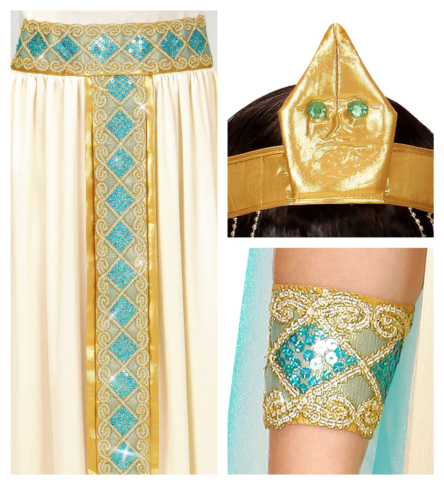 W WIDMANN MILANO Party Fashion - Costume da bambino Cleopatra, regina egiziana, dea, faraone | Costume da regina egizia in stile antico per Carnevale, feste a tema e feste a tema