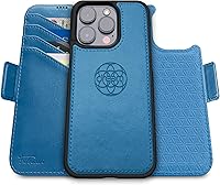 Vista 12 de Dreem Fibonacci - Funda tipo cartera para iPhone 14 Plus Funda desmontable de piel vegana 2 en 1 con soporte integrado, soporte para tarjetas