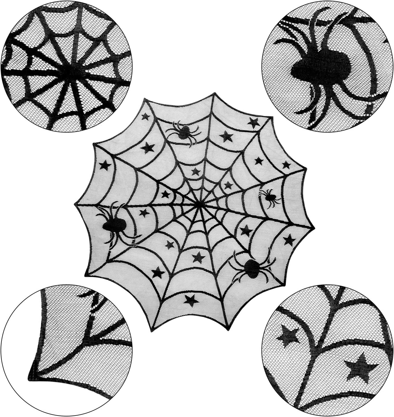 Blасk Frіdау - 70% оƒƒ Korlon 2 Pieces Halloween Tablecloth, Halloween Spider Web Tablecloth Table Cover, 54”x 72” Rectangular & 42” Round Black Spider Web Lace Tablecloth for Halloween Kitchen Decor Party Decorations 🔥 Crаzу Dеаlѕ Korlon 2 Pieces Halloween Tablecloth, Halloween Spider Web Tablecloth Table Cover, 54”x 72” Rectangular & 42” Round Black Spider Web Lace Tablecloth for Halloween Kitchen Decor Party Decorations