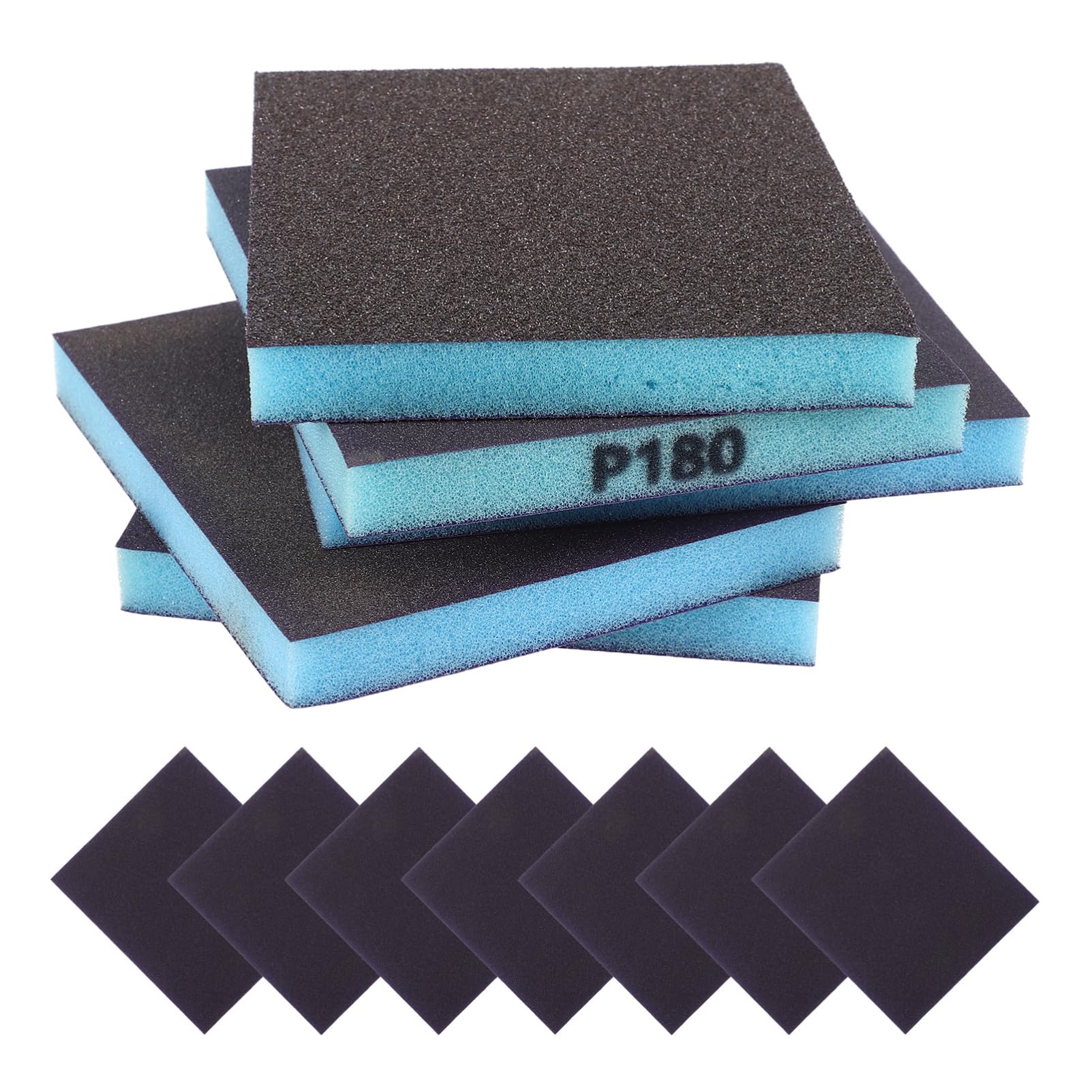 IWOWHERO 12Pcs Double Sided Sponge Sanding Blocks for Wood Metal and Furniture Polishing Multi Functional Sanding Pads Set Grits for Crafts and Rust Removal