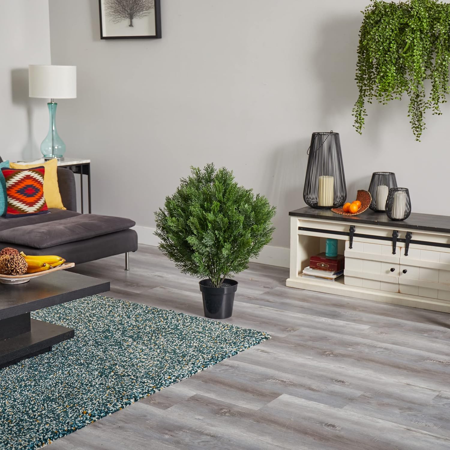 Nearly Natural 6881 3â€™ Cedar Artificial Bush (Indoor/Outdoor),Green