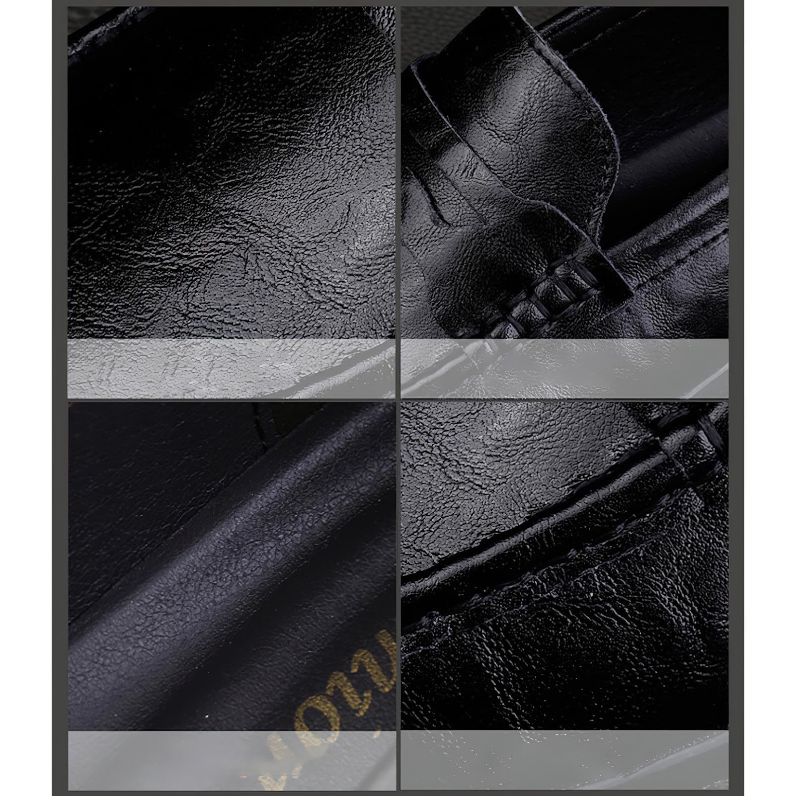 rismart Mocasin Hombre Casual Cuero Zapato Ponerse Conducción Plano Zapatilla