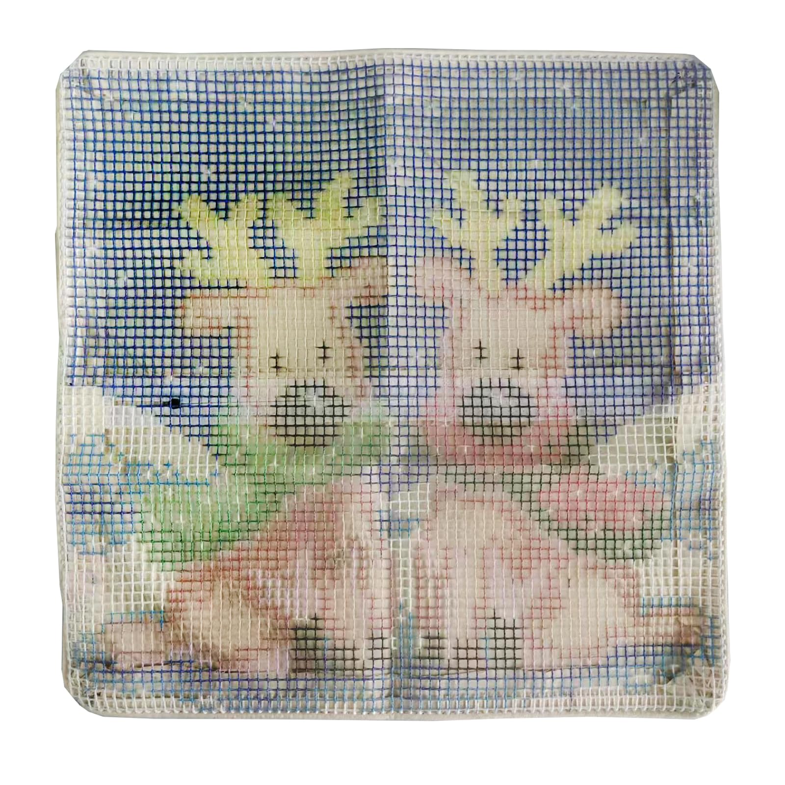 ZFFLYH Latch Hook Kits DIY Throw Pillow Cover Sofa Cushion Cover Cushion Cover Embroidery Craft Kit for Adults And Beginners Pattern Printed Canvas Creativity Crochet Gift 17X17 Inch,Deer - Image 3