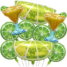 Lemon Margarita Balloons 10PCS Citrus Foil Balloon Set Summer Party Decor