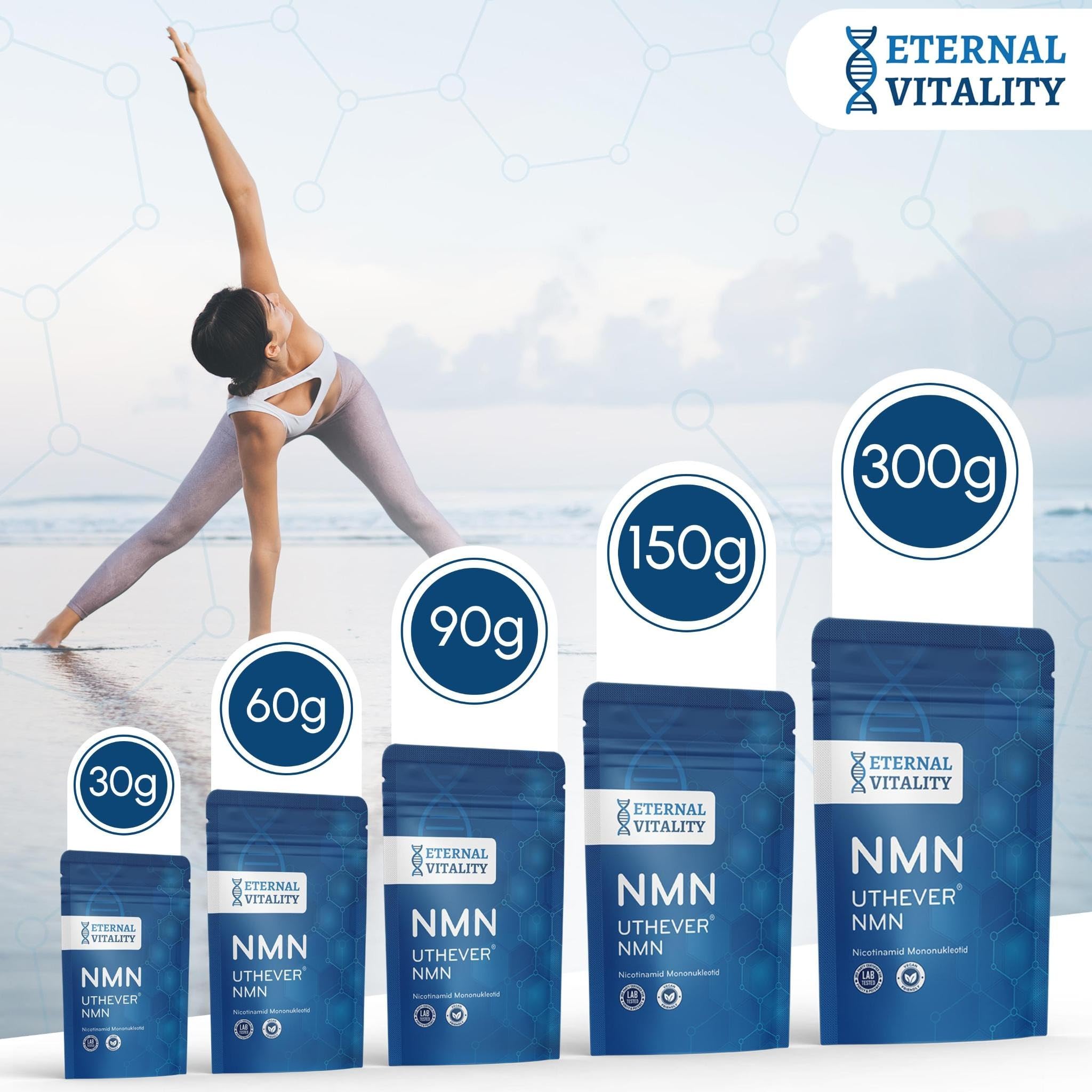 Uthever© NMN 30G di Eternal Vitality: Booster Avanzato di NAD+, Purezza Superiore al 99%, Innovazione per la Longevità e Benessere