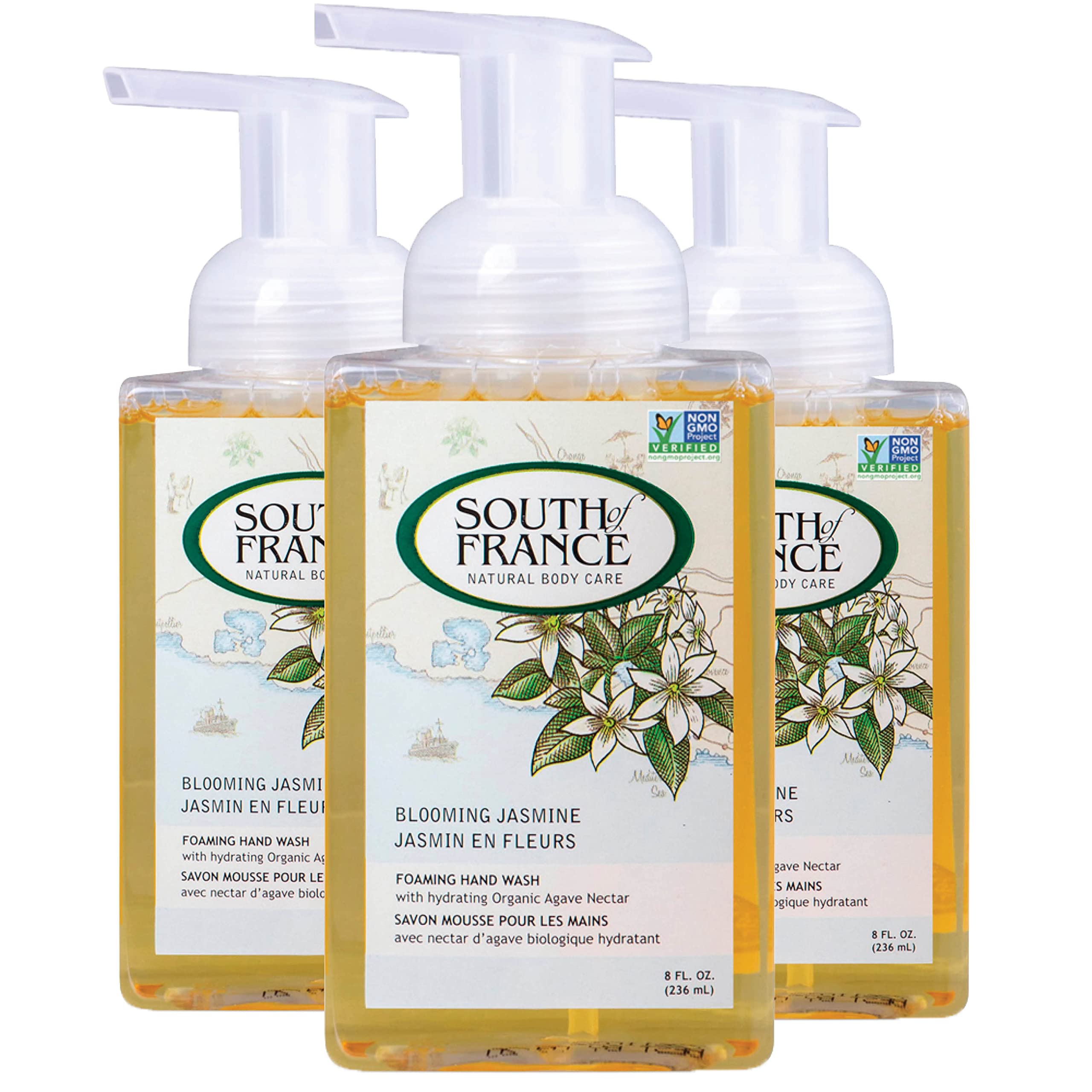 South Of FranceHand Soap - Foaming - Blooming Jasmine - 8 oz (Pack of 3)