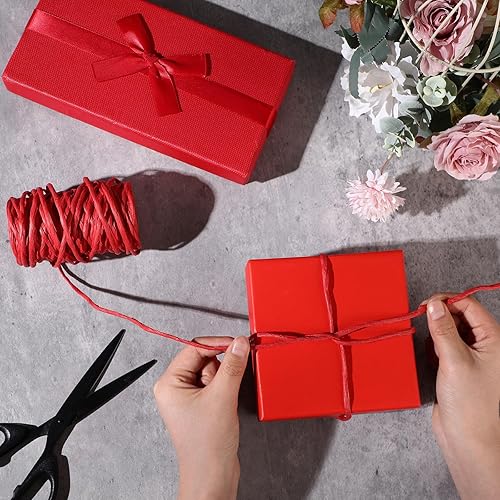 Miniatura 6 de Syhood Alambre Floral de Vid Rústica de 65 Pies, Alambre de Atado para Manualidades, Envolver Ramos de Flores (Rojo, 1 Rollo)