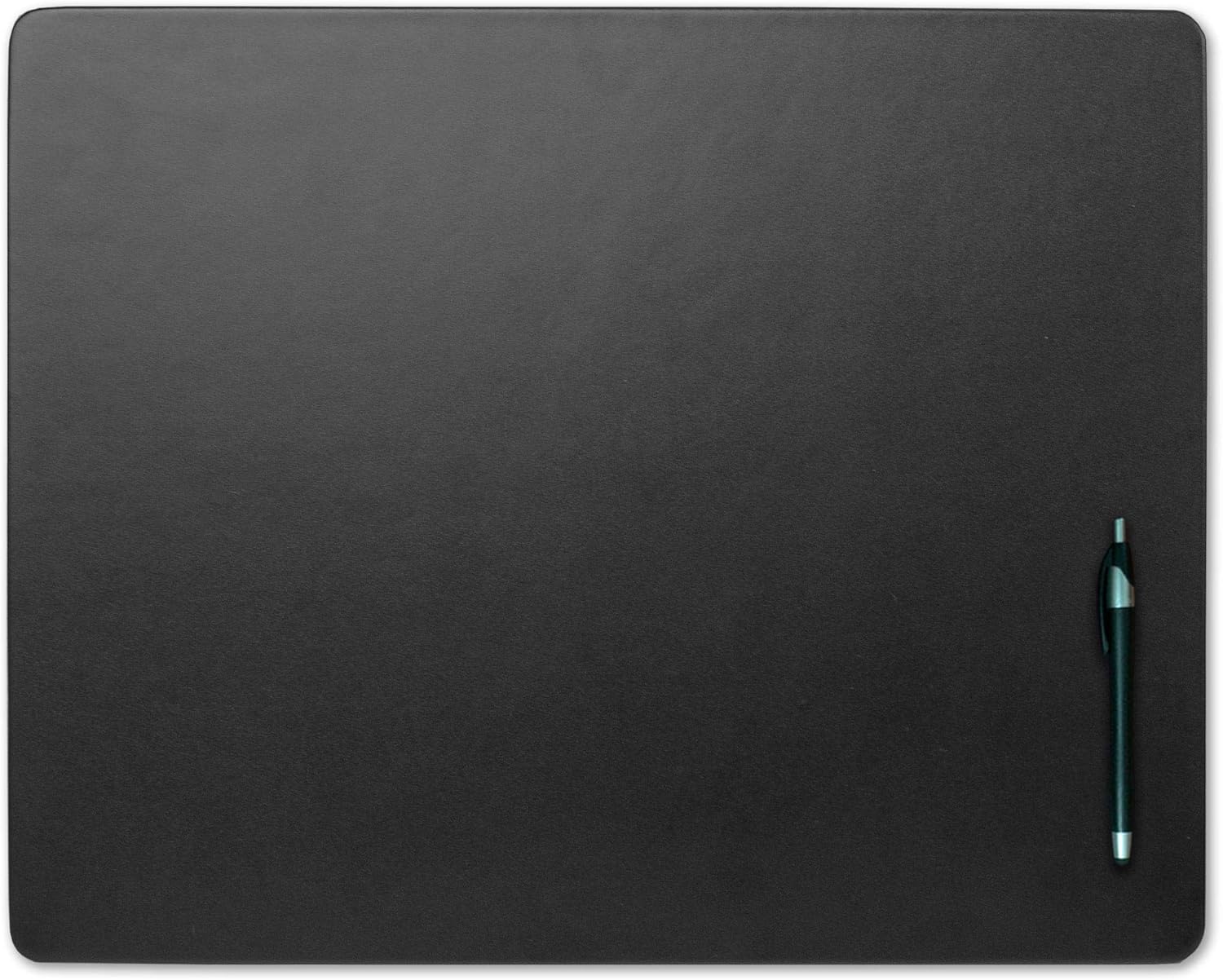 DACASSO Leather Desk Pad Without Side Rails - Luxury Leather Desk Blotter for Writing - Executive Desk Surface Protector - (Black, 20 x 16)