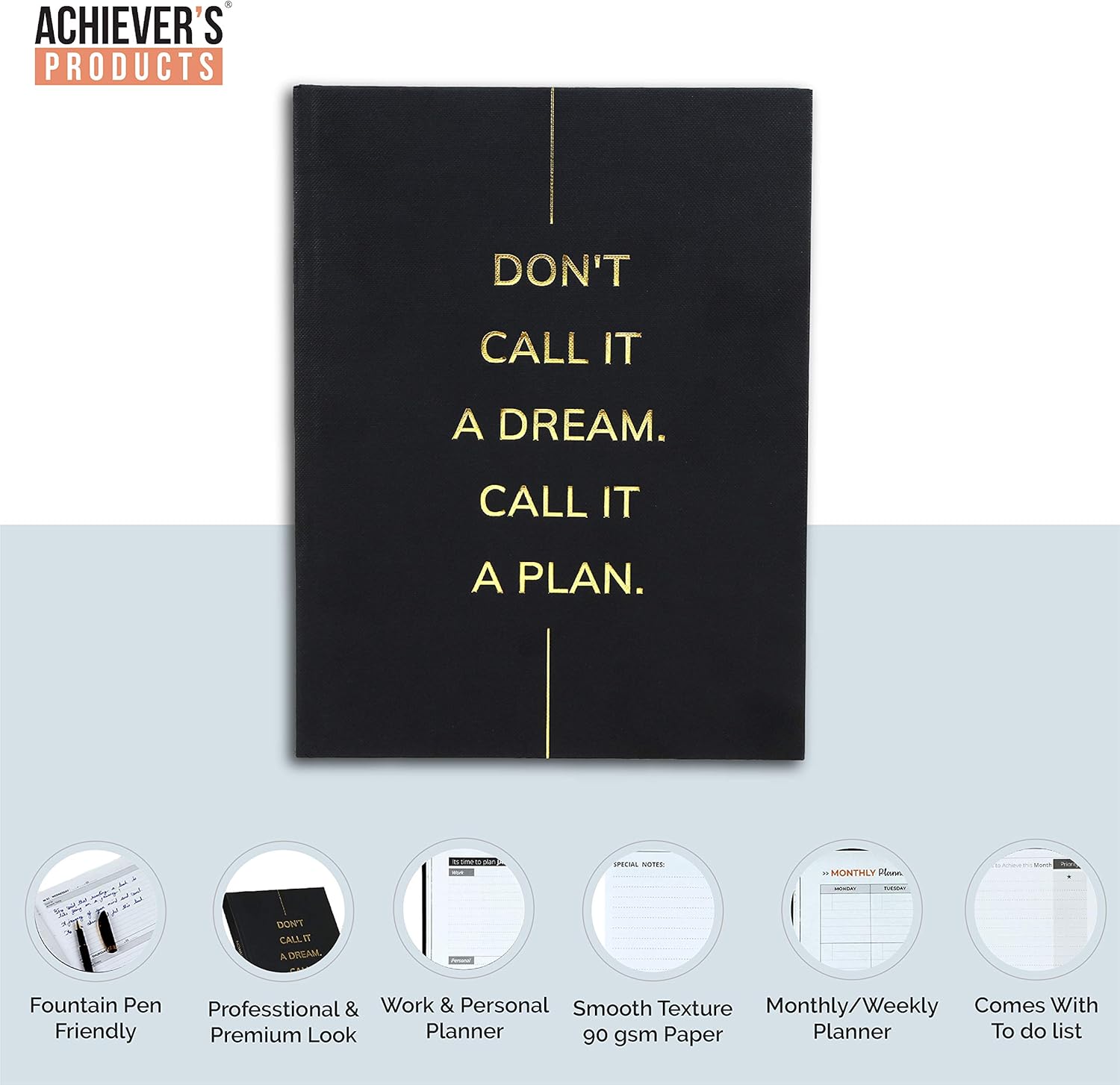Undated Diary Come Planner for 2021 (Black)