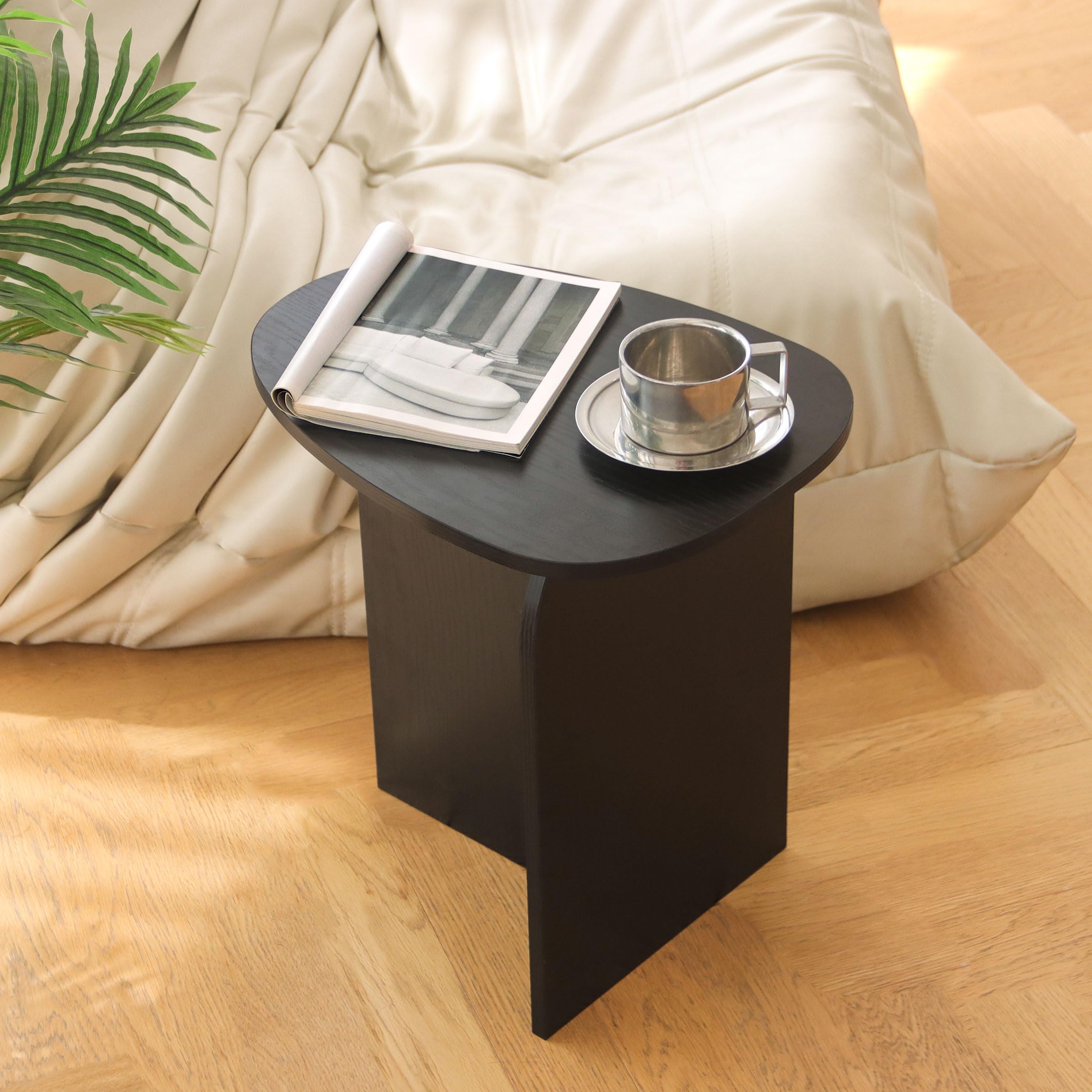 Snapklik.com : AWASEN Black Side Table, Small Triangle End Table Living ...
