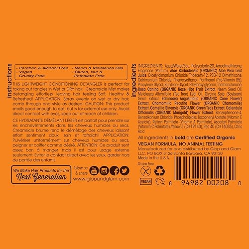 Miniatura 4 de Glam Creamsicle Mist Acondicionador sin enjuague y desenreda 8.3 onzas líquidas