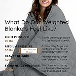 HomeSmart Taille du roi de couverture pondérée 50lbs, California Heavy King Blanket pour les adultes, la plus lourde couverture pondérée, 104x92, gris