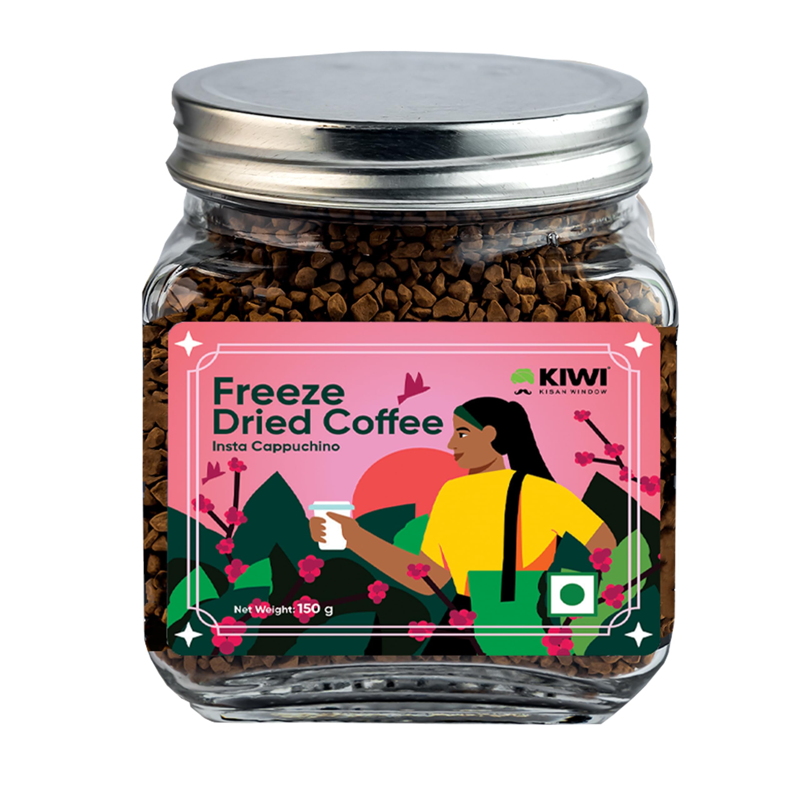KIWI (Kisan Window) Freeze Dried Coffee- 150g | 100% Pure Blend | Hand Roasted | Instant Arabica Coffee | Aromatic & Flavour Rich Arabica Coffee |- 150g (B0D9HX9443) Amazon Price History, Amazon Price Tracker