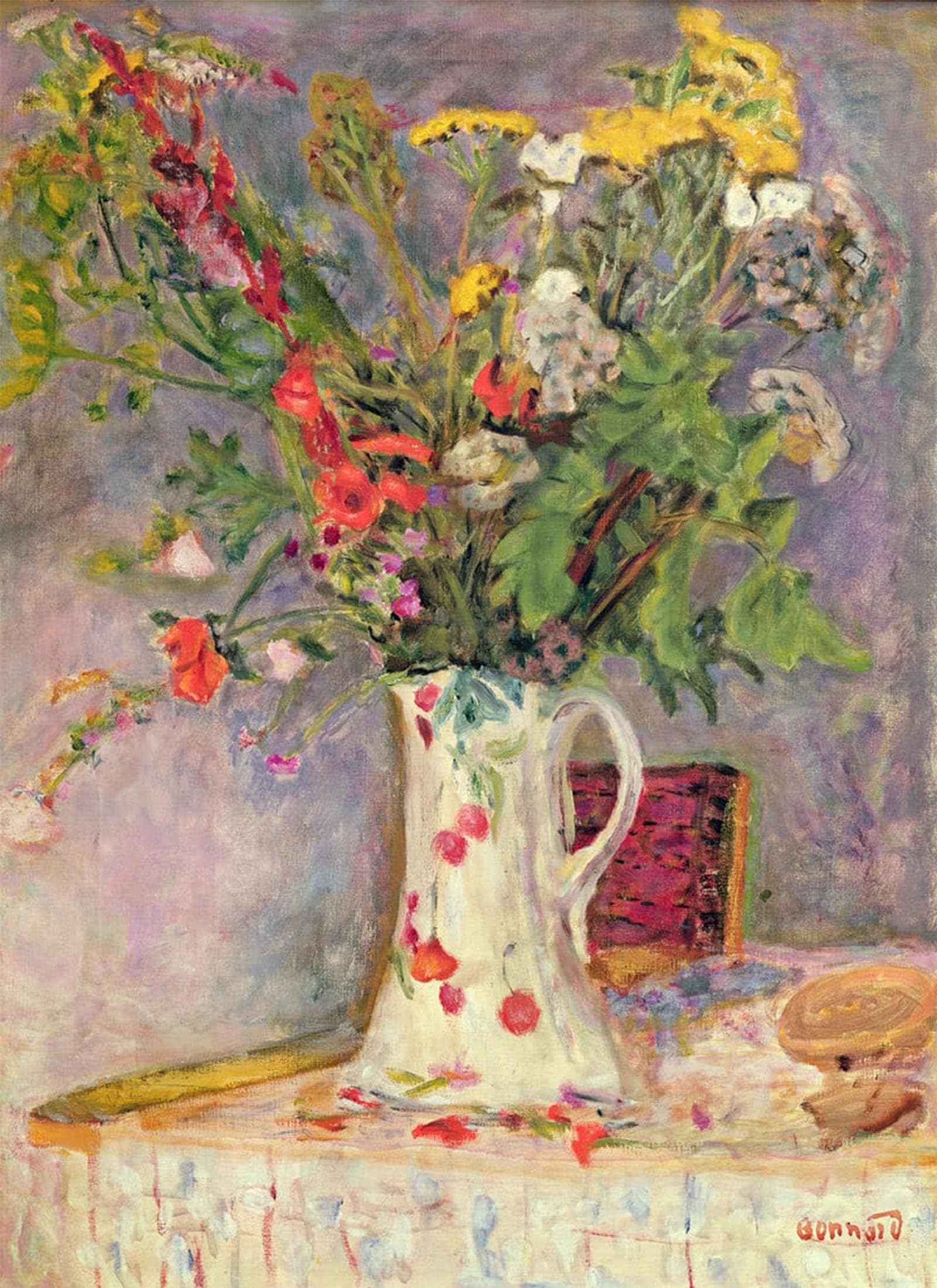 ARTXLXXBN Famous Painting Art Wall Decor Abstract Art Picture Wild Flowers by Pierre Bonnard Animal Pictures for Home Decor 60x90cm