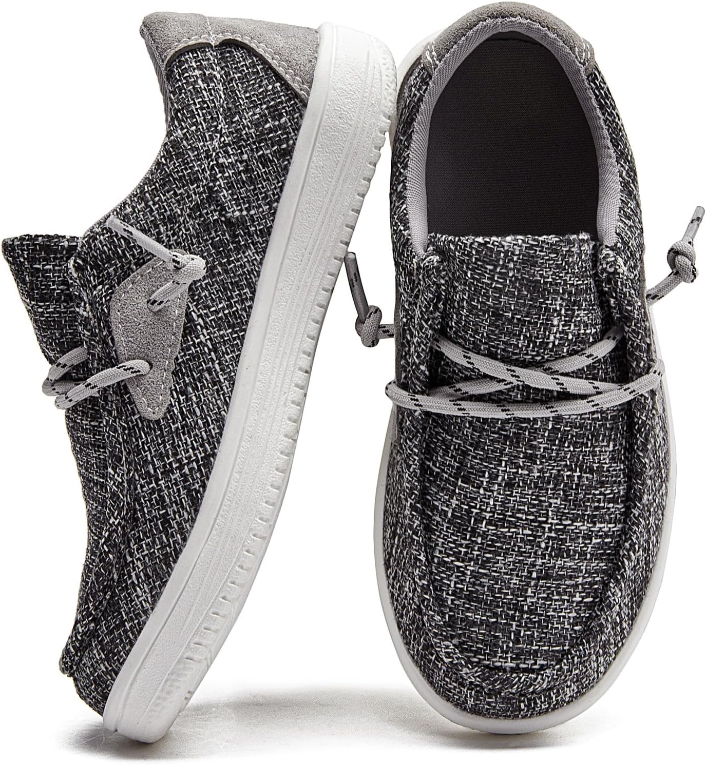 DADAWEN Boys Girls Slip-On Casual Boat Shoes School Dress Shoes Comfortable Lightweight Lace Up Loafers (Toddler/Little Kid/Big Kid)