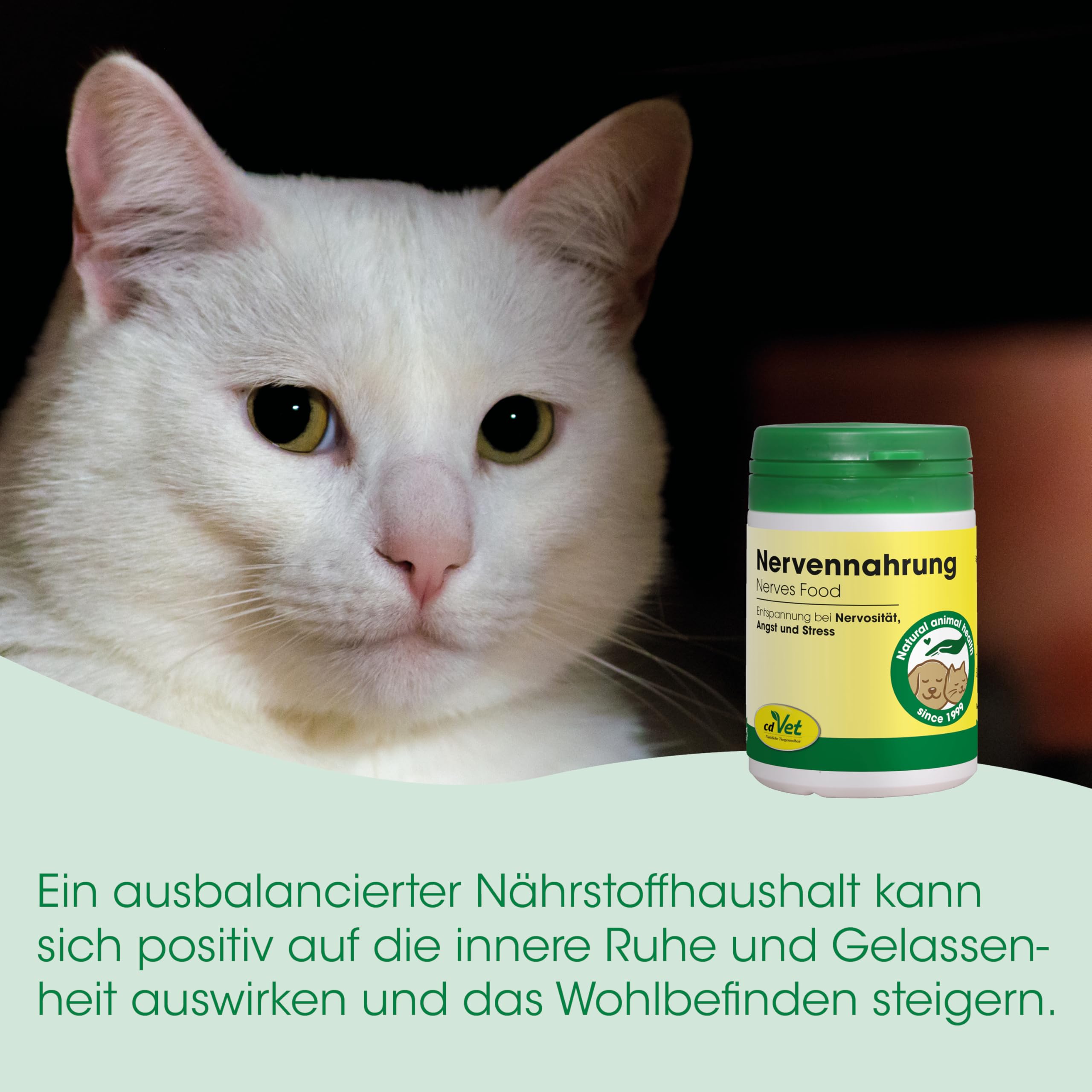 cdVet Nutrition nerveuse 450g - Complément Alimentaire pour la Relaxation et la régulation de l'anxiété et du Stress pour Chiens, Chats et Autres Animaux domestiques