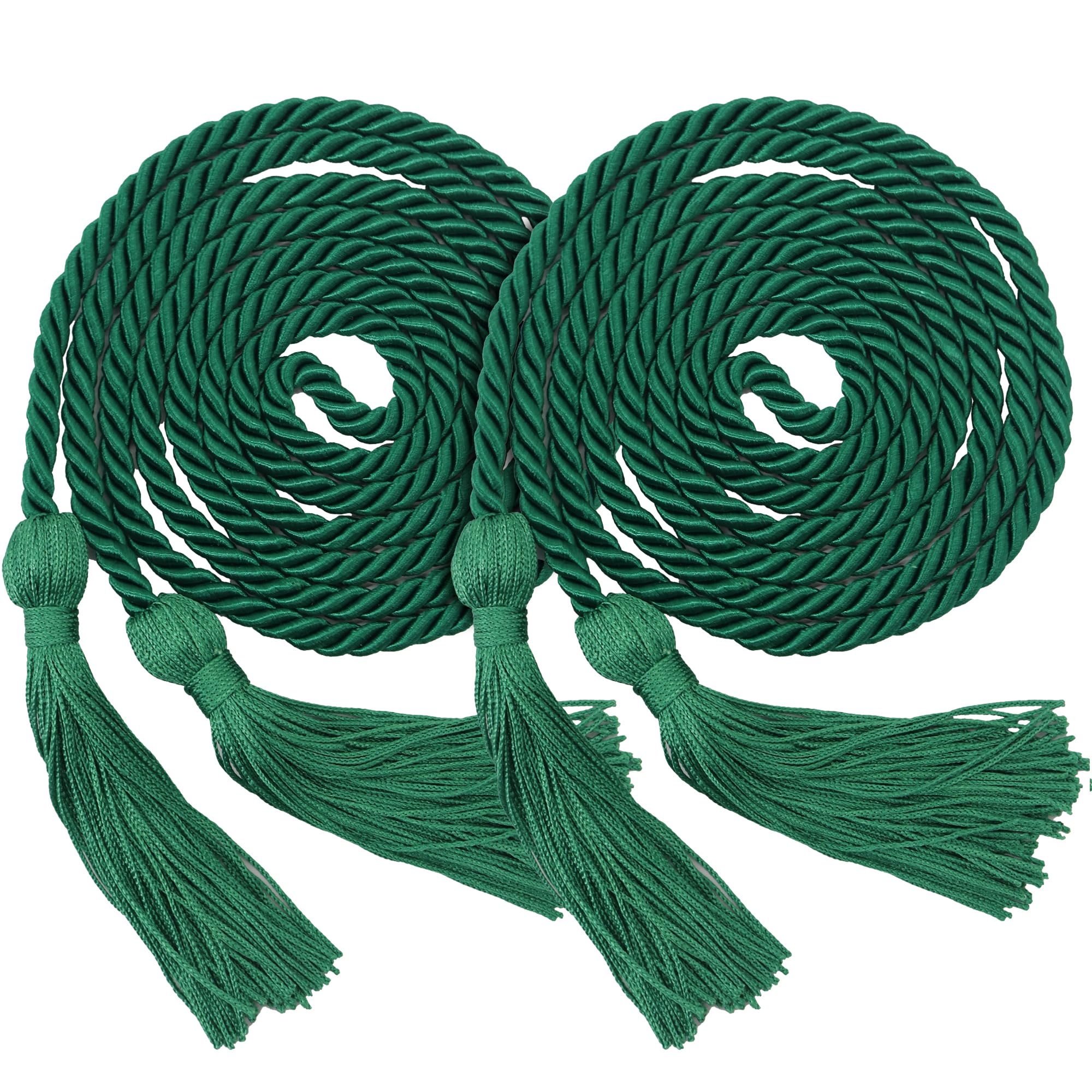GraduationMall Double Graduation Honor Cords Emerald Green 68"