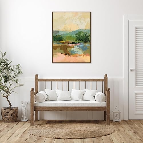 Miniatura 5 de Amanti Art Lienzo enmarcado para pared, 42 x 32 pulgadas, vista al otro lado del río I de Silvia Vassileva, lienzo enmarcado para pared, obras de