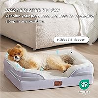 Vista 459 de Bedsure - Cama ortopédica mediana para perros, sofá cama impermeable para perros medianos, espuma de soporte con funda extraíble y lavable, forro