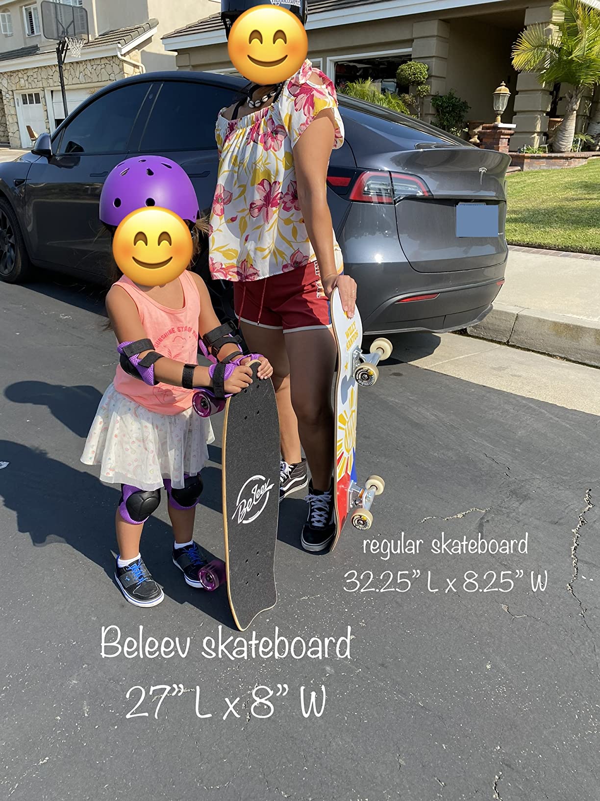9/mo Finance Beleev Cruiser Skateboards for Beginners, 27 Inch