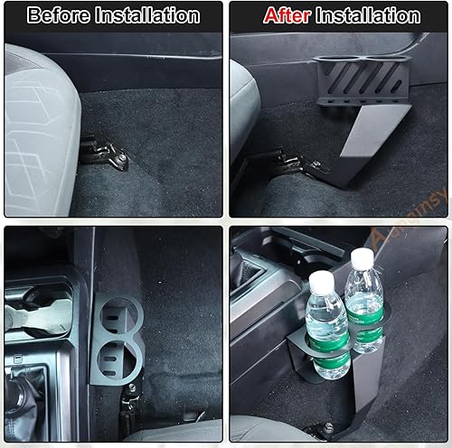 Miniatura 5 de Organizador expansor para asiento de pasajero de automóvil compatible con Toyota Tacoma 2016-2023 asiento de pasajero de aluminio para asiento de