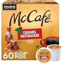 McCafe Caramel Nutcracker, Single Serve Keurig K-Cup Pods, Flavored Coffee, 60 Count 6 Packs of 10