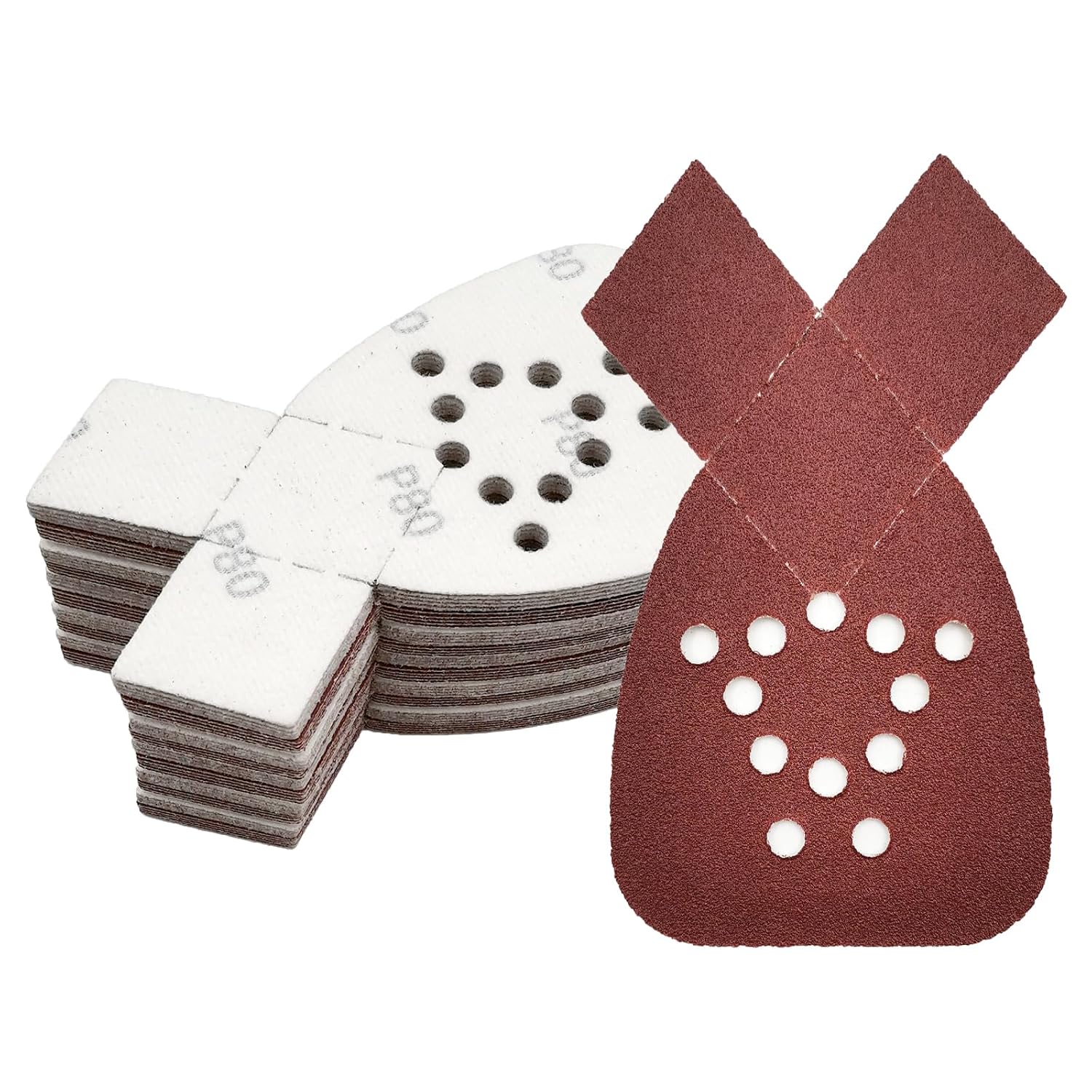 Triangular Sandpaper Mice 95 x 135 mm Pack of 50 for Black & Decker Abrasive Mice 80 Grit