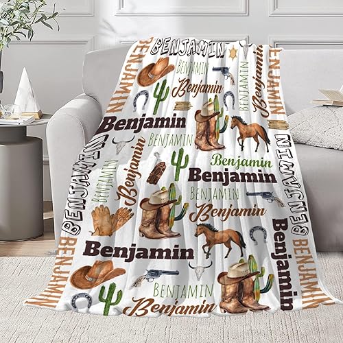 Miniatura 2 de Manta de caballos  Manta personalizada de caballos  Manta con nombre personalizado  Manta personalizada de caballos con nombre para niñas y niños,