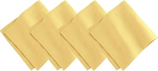 Elrene Home Fashions Villeroy & Boch La Classica Luxury Linen Fabric Napkin (Set of 4), 21"x21", Lemon