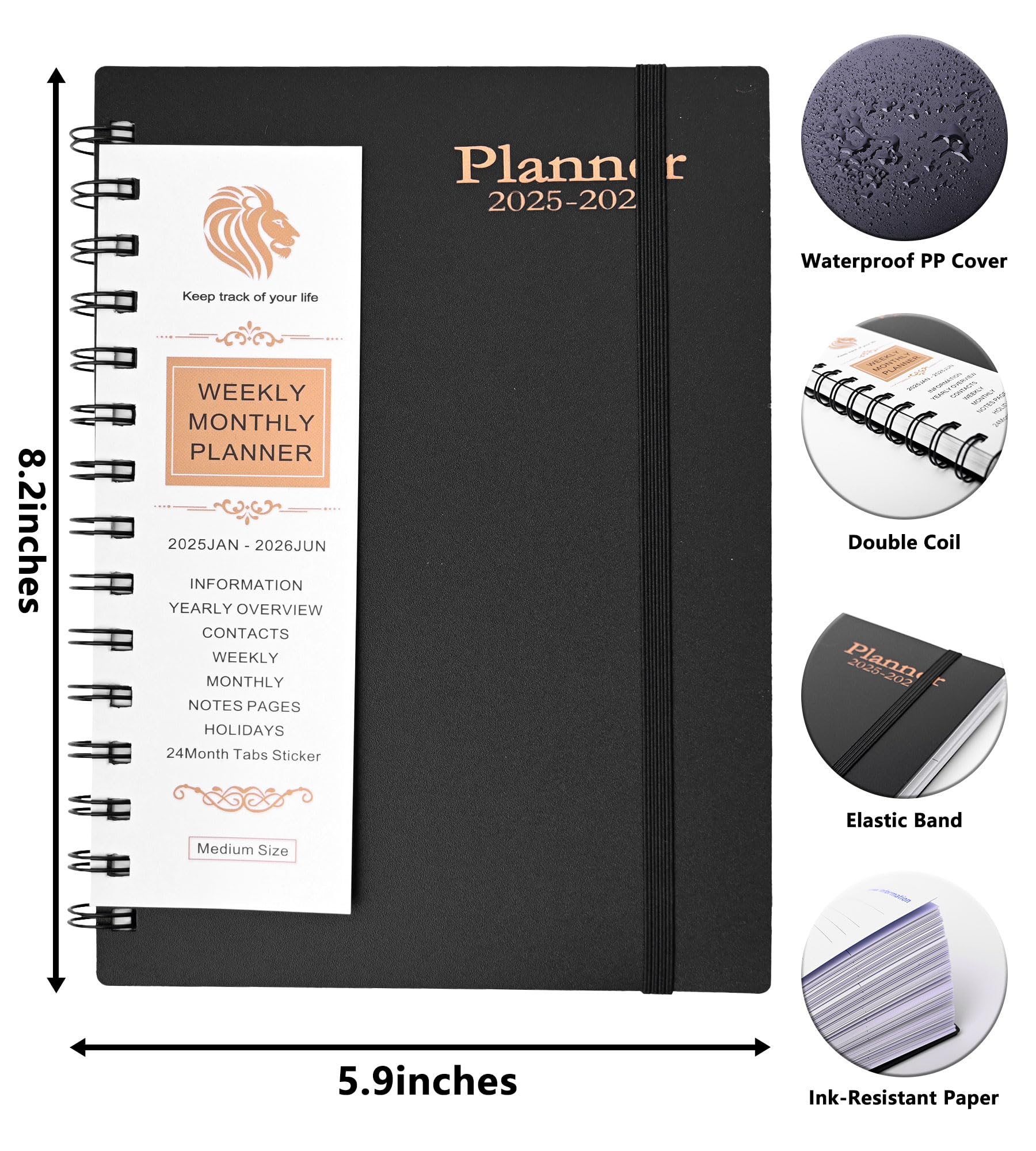 2024-2025 Daily Planner: Academic Year Weekly Monthly Organizer With Stickers, Notes & Bookmarks - View #4