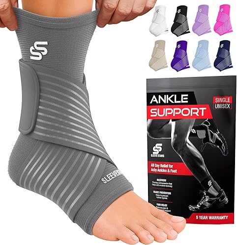 Miniatura 21 de Tobillera Sleeve Stars para mujeres y hombres, tobillera para esguince de tobillo, manga de compresión para alivio de la fascitis plantar, soporte