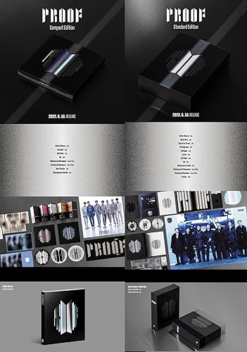 Miniatura 4 de BTS – Proof [Compact+Standard ver.] 2 álbumes + beneficios limitados de reserva + BolsVos K-POP eBook (21p), 3EA BolsVos Pegatinas para Toploader,