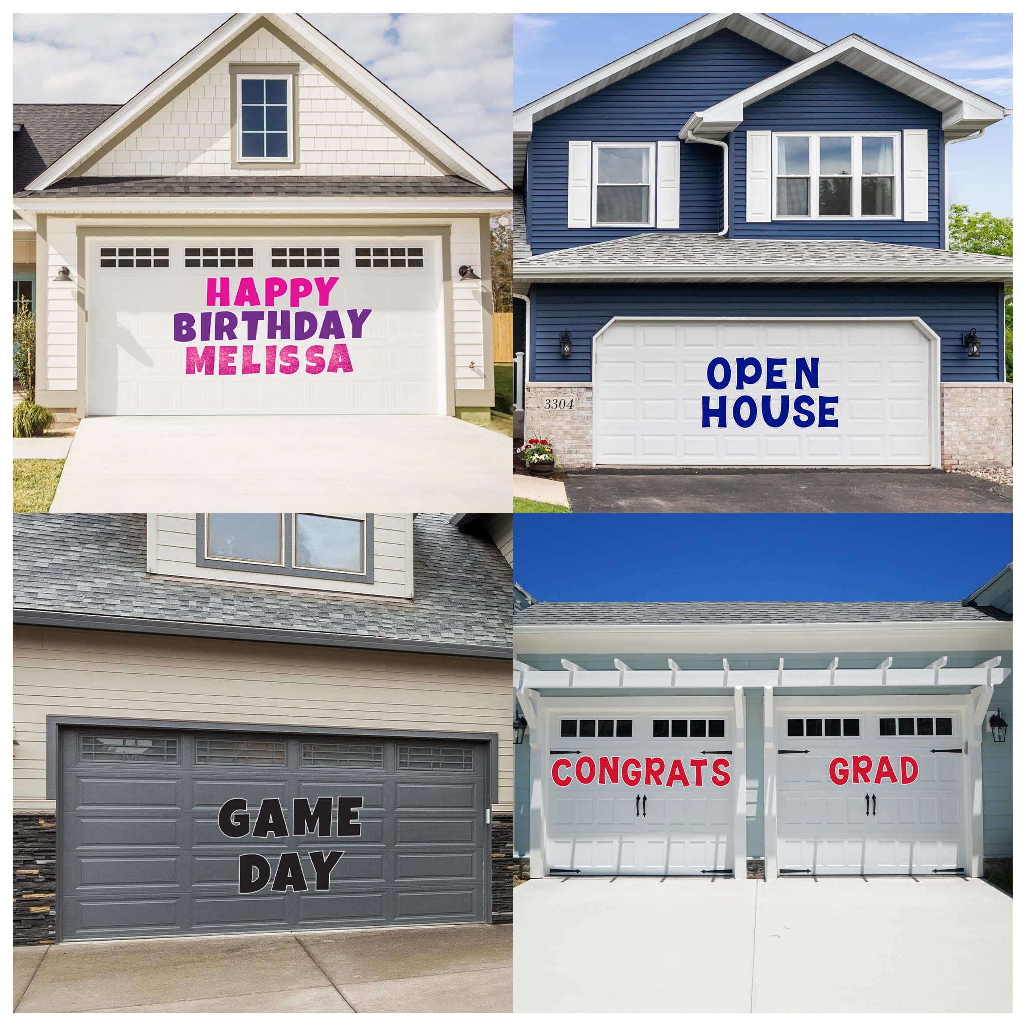 Outdoor Waterproof Garage Magnets Set Jumbo 16\" \"God Bless America