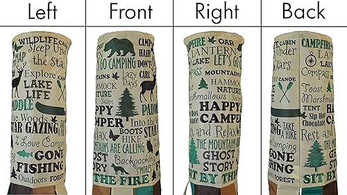 Vista 31 de In the Breeze Tienda de campaña de camping 40 pulgadas apliques Windsock - Decoración colgante con escena al aire libre Tienda Campint