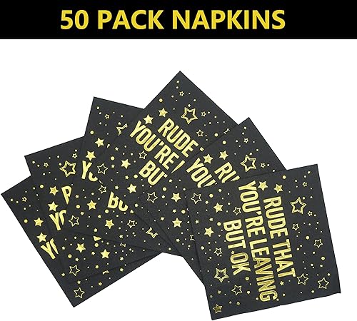 Miniatura 2 de Servilletas Rude That You're Leaving But OK, decoraciones para compañeros de trabajo, fiesta de despedida de compañero de trabajo, decoraciones de