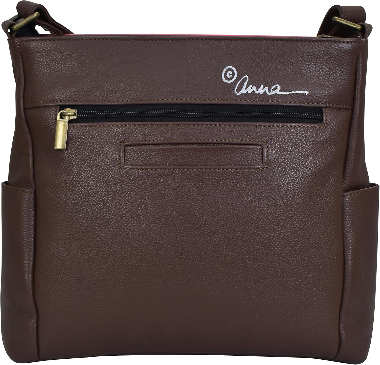 Anna by Anuschka Women's Hand-Painted Genuine Leather Crossbody with Side Pockets - Image 3