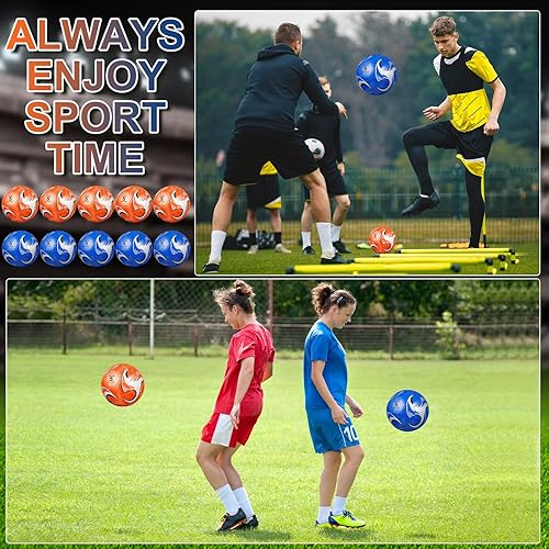 Miniatura 5 de Libima 13 Pcs Soccer Ball Bulk Operation 10 Pcs Official Size Soccer with Carry Bag and 2 Pump Soccer Training Sport Gift for Child Adults