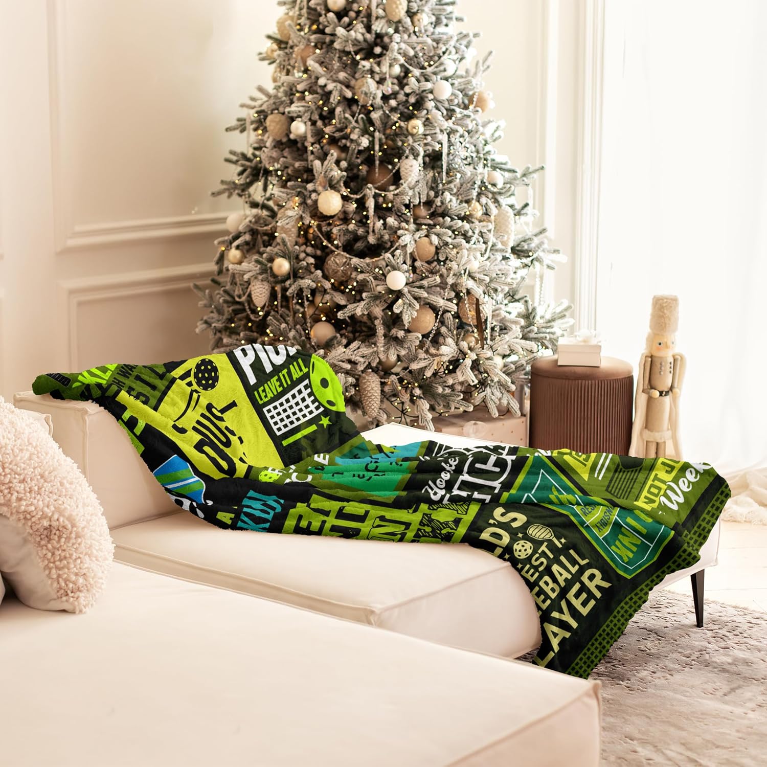 Pickleball Gifts, Pickleball Gifts for Women Men, Gift for Pickleballs Lovers, Funny Pickleballs Gift Blanket, Pickle-Ball Accessories Presents for Women Unique Blankets 50"X60" - Image 4