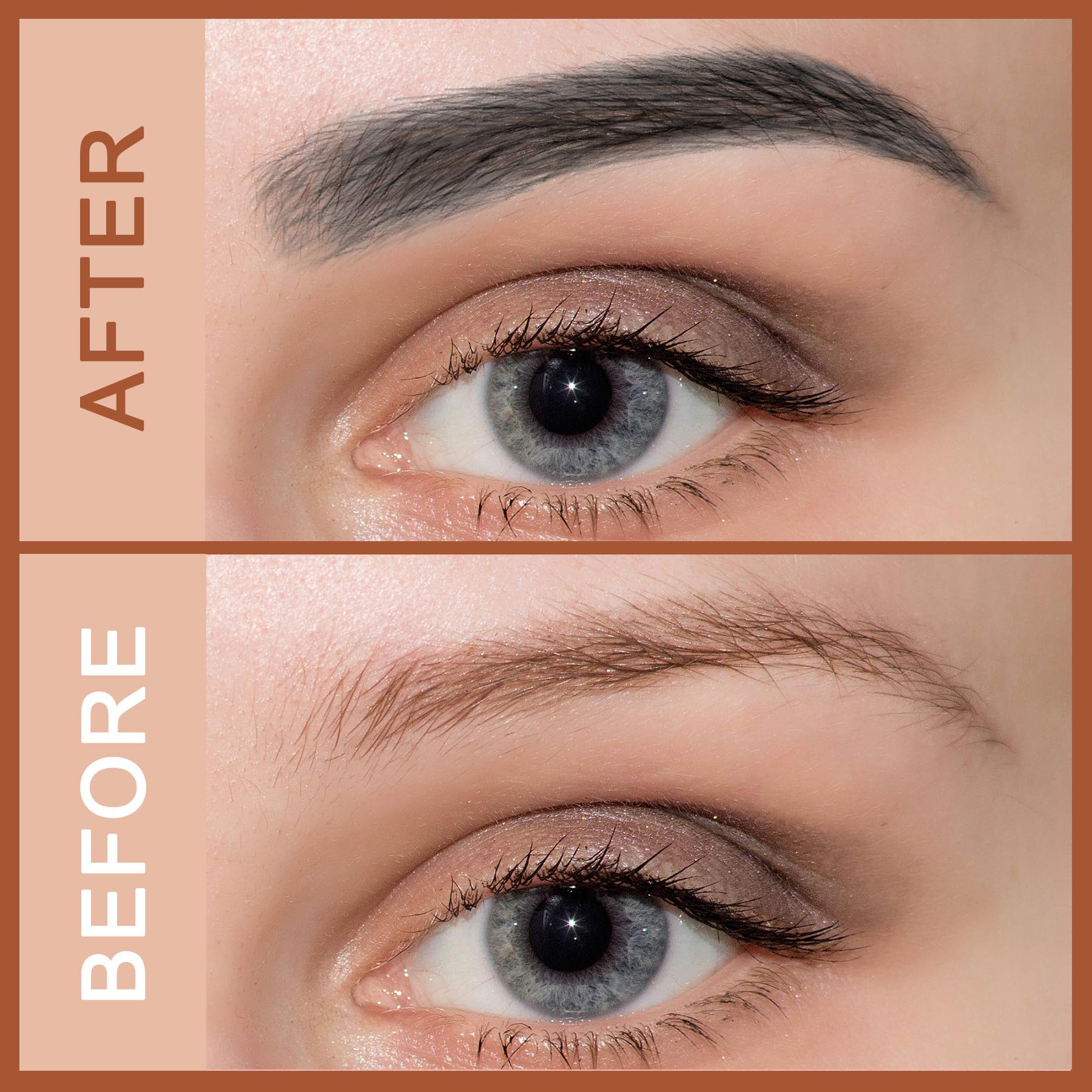 Matite per Sopracciglia Microblading Impermeabili 2 in 1 - Matite Sopracciglia Doppia Estremità con Punte a 4 Fori e Pennello Preciso per Sopracciglia Naturali e Definite, Lunga Durata