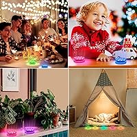 Vista 7 de LOFTEK Luces LED sumergibles con control remoto, 13 luces LED de piscina para piscinas enterradas y sobre el suelo con imanes y ventosas, 16 luces