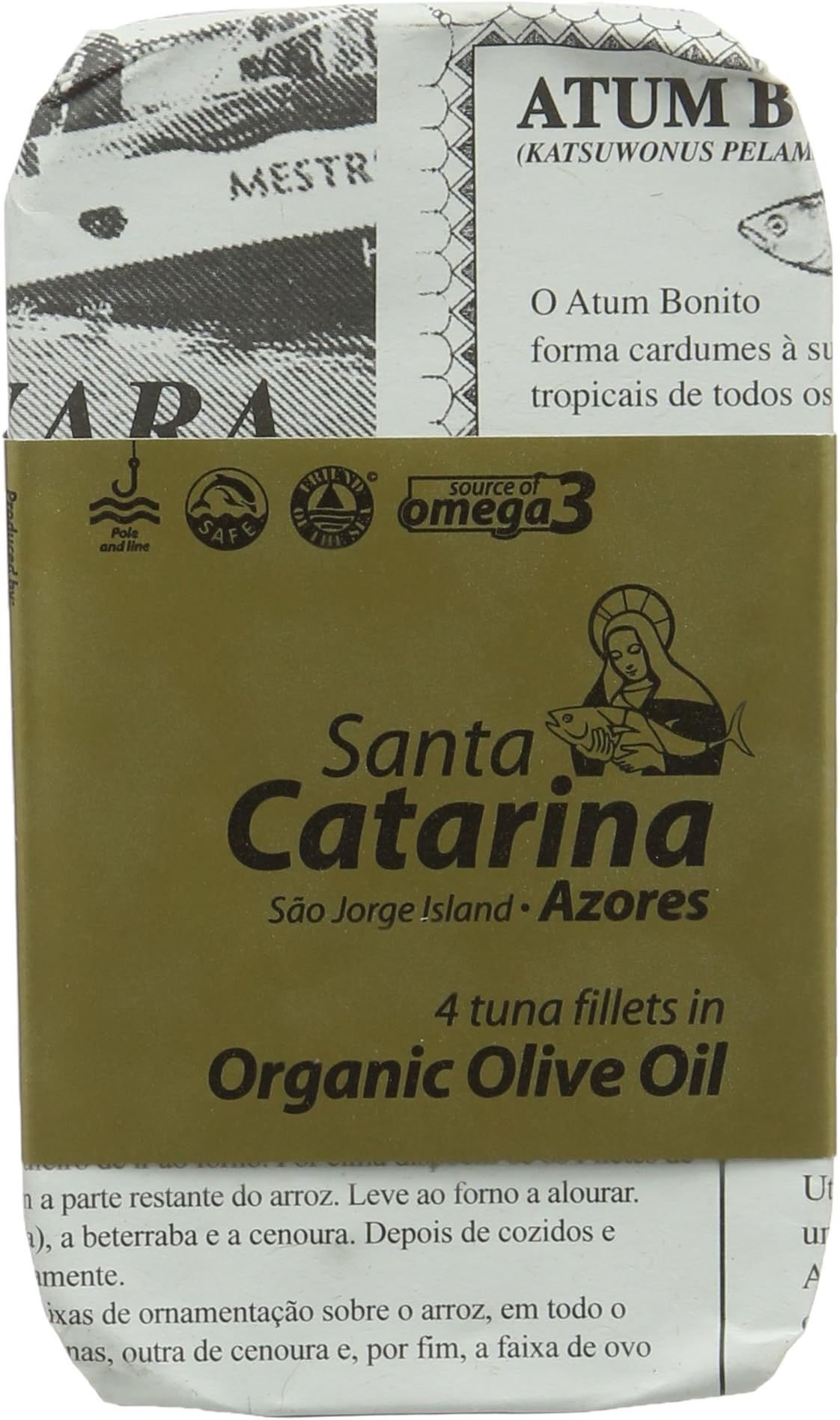 Santa Catarina Organic Tuna Fillets in Olive Oil 120 g (Pack of 2)