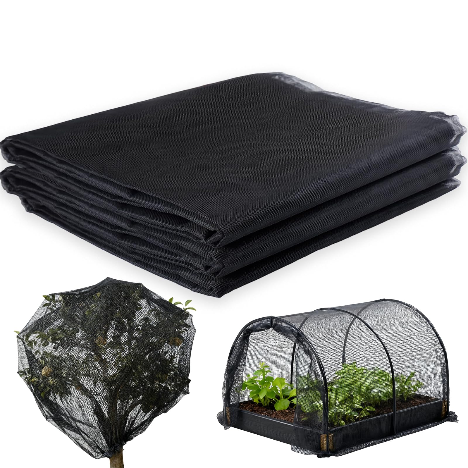 Rete anti-uccelli nera, 2 x 20 m, rete da giardino resistente per ortaggi, frutta, fiori e stagni, per proteggere da uccelli, animali e parassiti | Leroy Merlin
