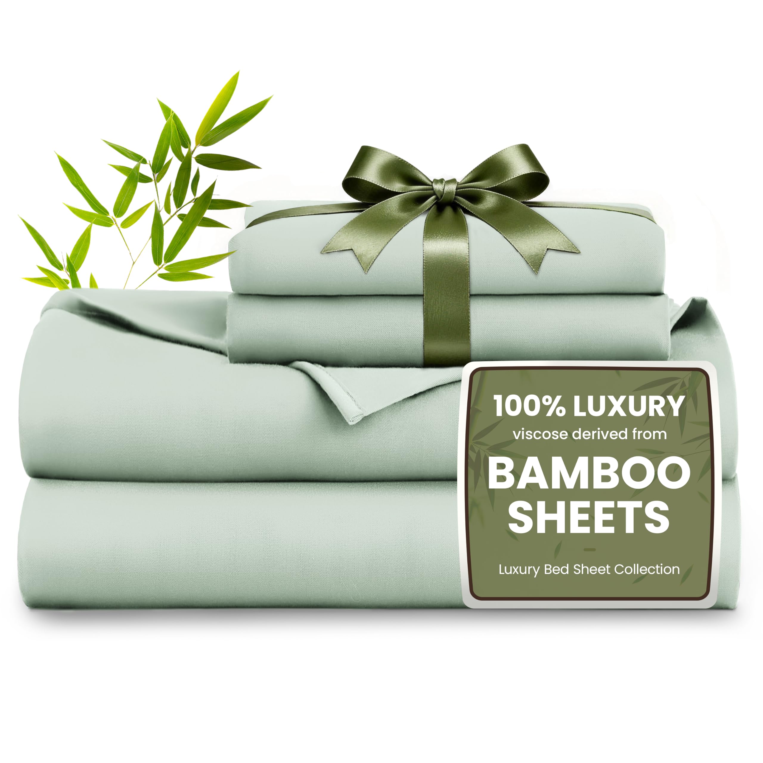 Love's cabin 100% Rayon Derived from Bamboo, Queen Sheet Set, 6 Pieces
