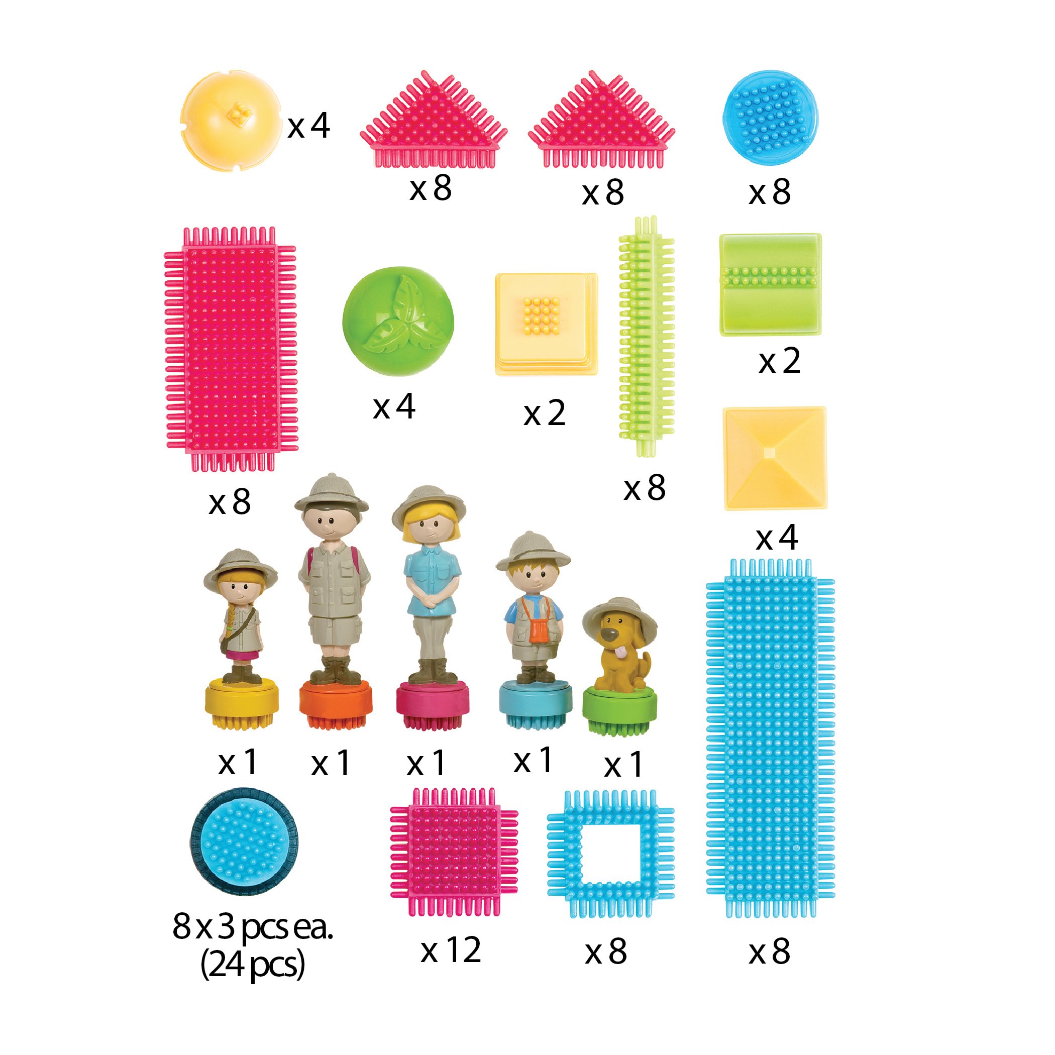 B. Toys 44265 - Bristle Blocks, 113 Teile im Koffer