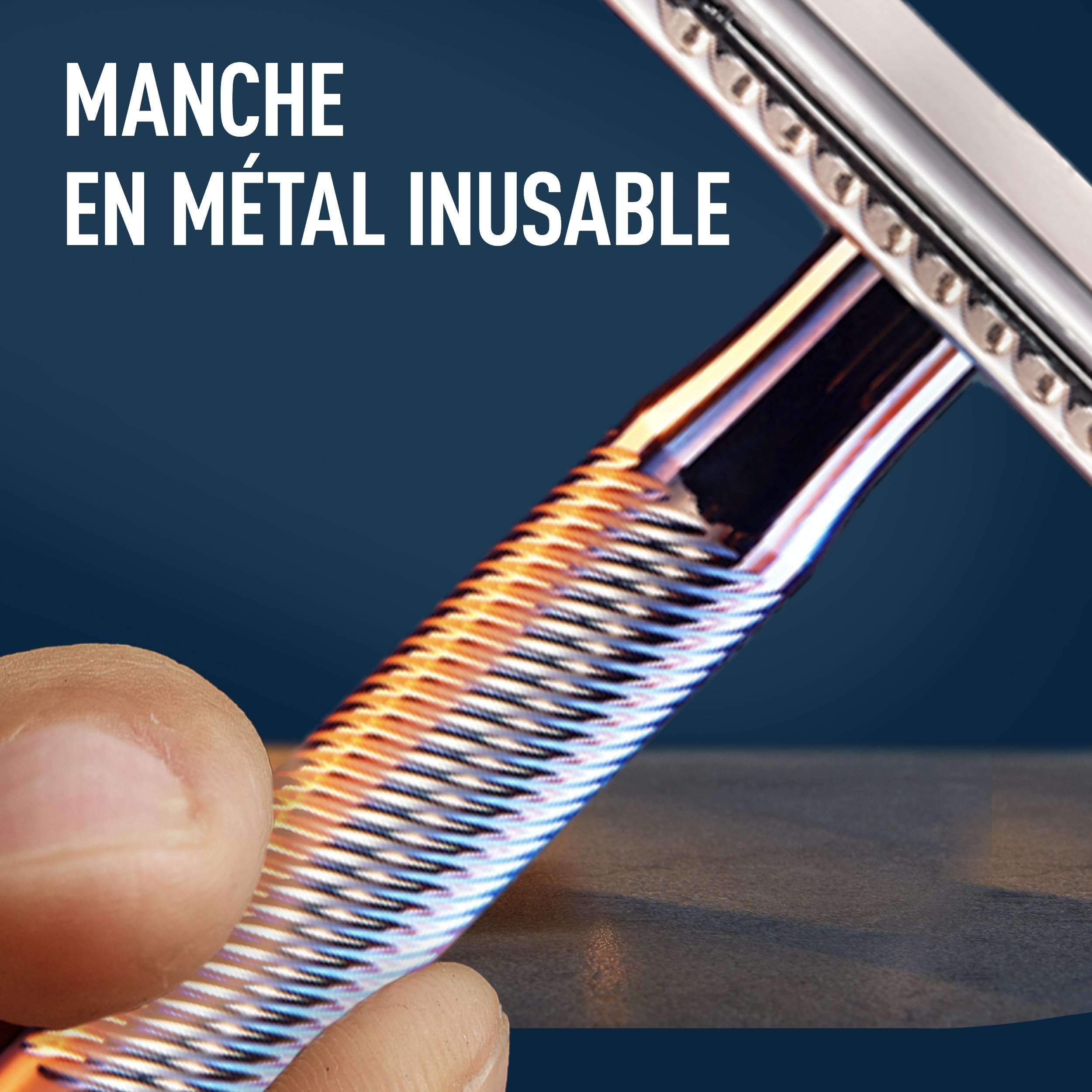 King C. Gillette Lames de Rasoir de Sureté Homme, Pack de 100 en Métal | Recharges en Acier Inoxydable Revêtues de Platine, Rasage de Barbe à la Définition des Contours