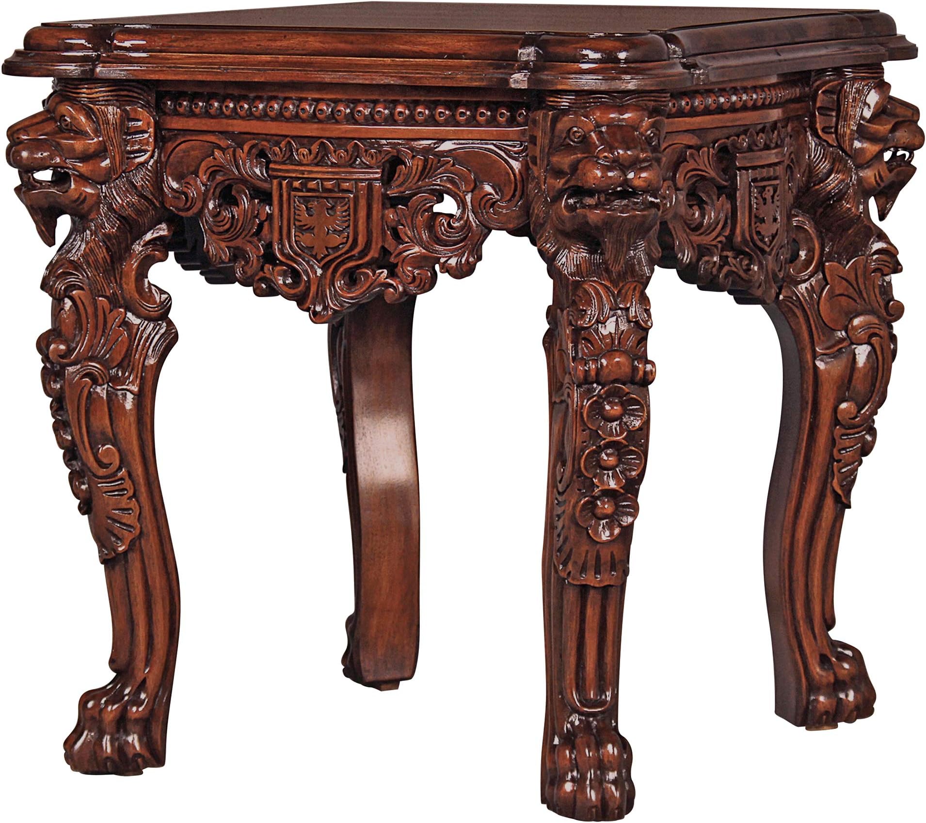 Design Toscano Lord Raffles Grand Hall Lion Leg Side Table