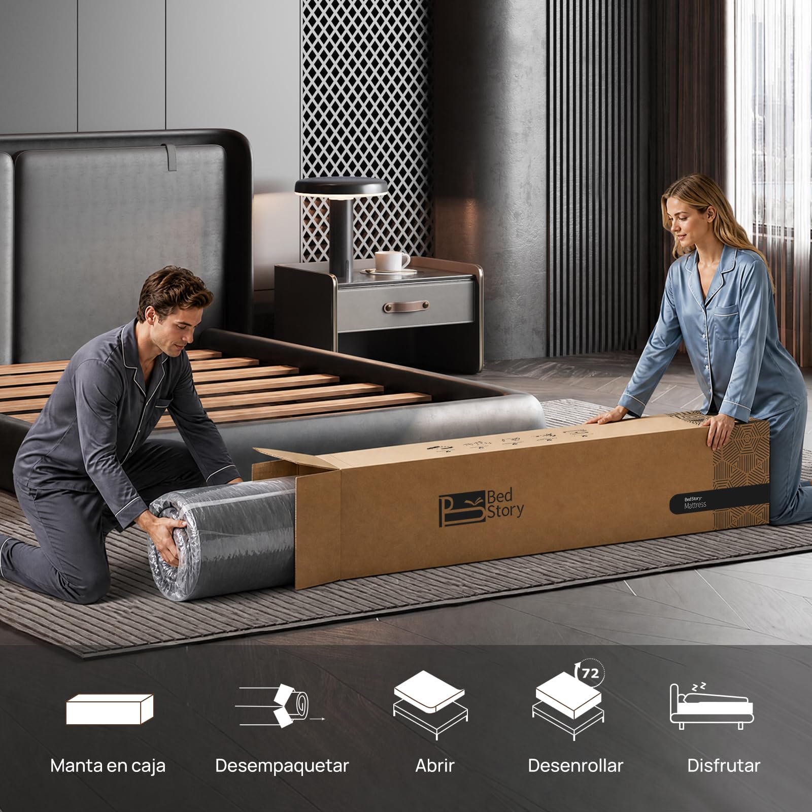BedStory Materasso 120 x 190 cm, altezza 26 cm, materassi con molle insacchettate, rigidità media, traspirante ed ergonomico, scelta ideale per camere da letto e appartamenti